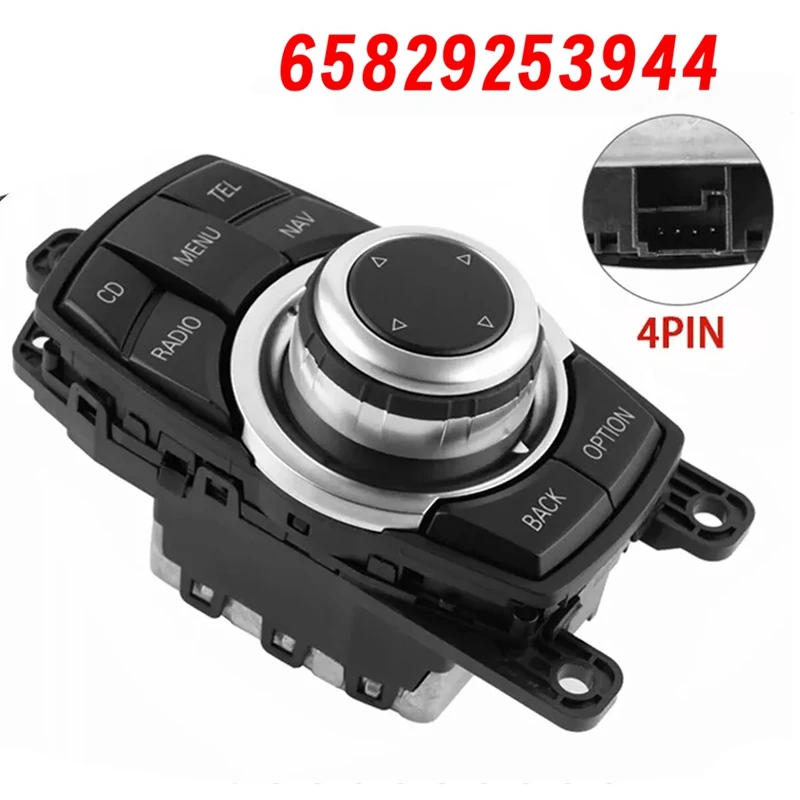 4PIN Media Controller Switch Joystick 65829253944 For BMW 1/3/5 F10 F11 F30 F20 Idrive CIC Switch 9253944 65829267955