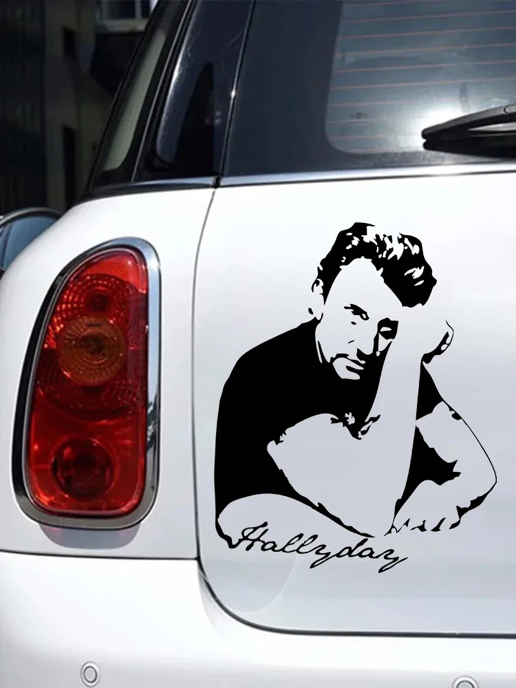 Decalcomania in vinile fustellato Johnny Hallyday adesivo per Auto impermeabile per casco portatile frigorifero decalcomania Auto decori su camion