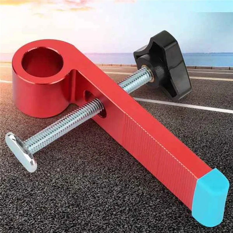 ABMR-T-Shaped Wooden Clip Aluminum Alloy T-Shaped Wooden Clip Red Chute Track Limiter Carpentry Positioning Limiter-B Easy To Us