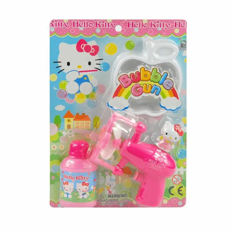 Takara tomy hello kitty bolha elétrica arma máquina de bolha elétrica das crianças brinquedo dos desenhos animados bonito plástico presente das crianças