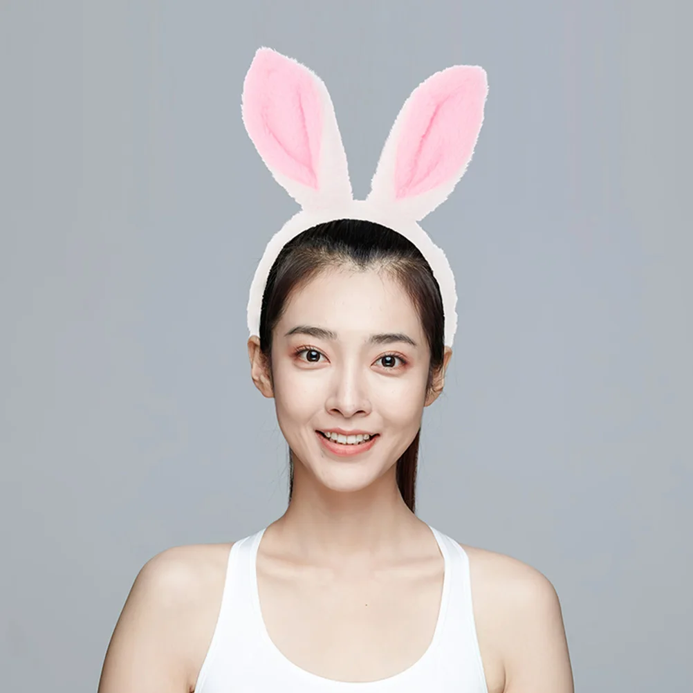 

2Pcs Rabbit Ear Headbands Easter Bunny Headband Cartoon Hairband Party Hair Accessories for Women Cartoon Headband