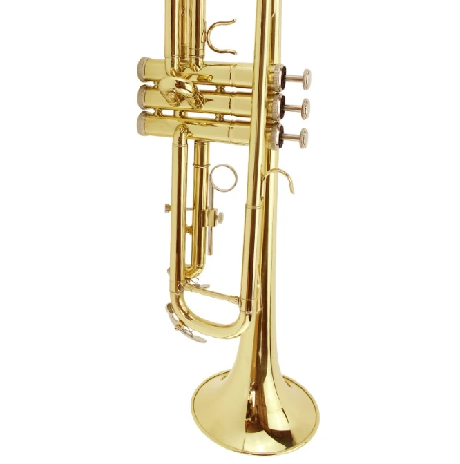High-Grade Gold Lacquer Bb Key Trumpet Beginner Entry Level Trumpet Instrument