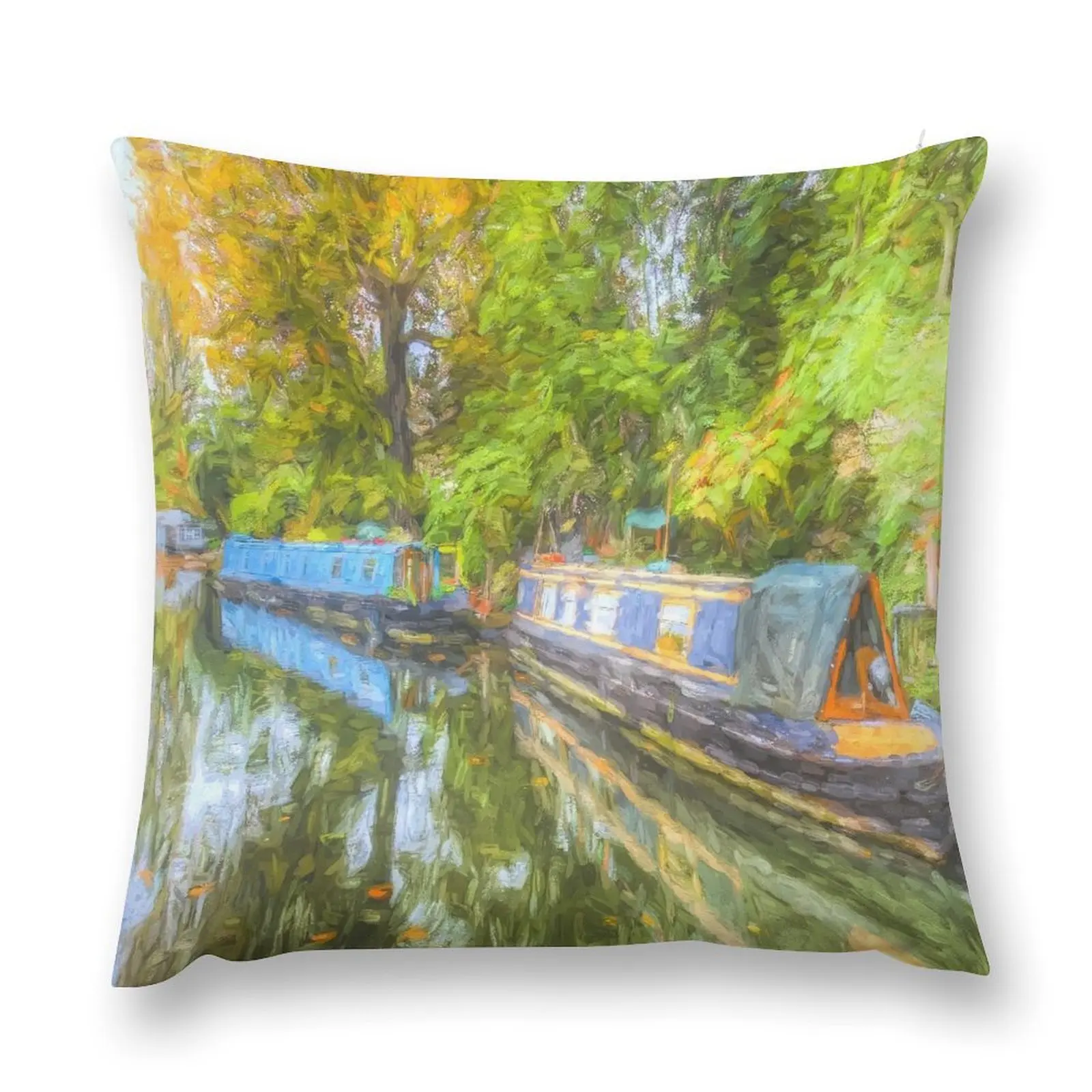 Narrow Boat Serenity Throw Pillow Decorative Cushions For Living Room Cushions For Children Pillow Cases Custom Cushion pillow