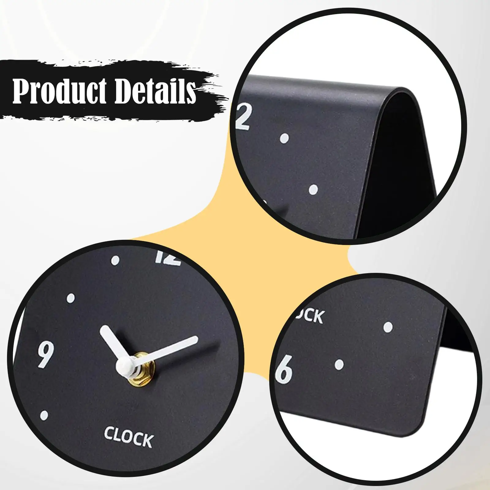 Acrylic Desktop Clock Silent Tabletop Home Decor Modern Art Gift for Bedroom Shelf Entryway