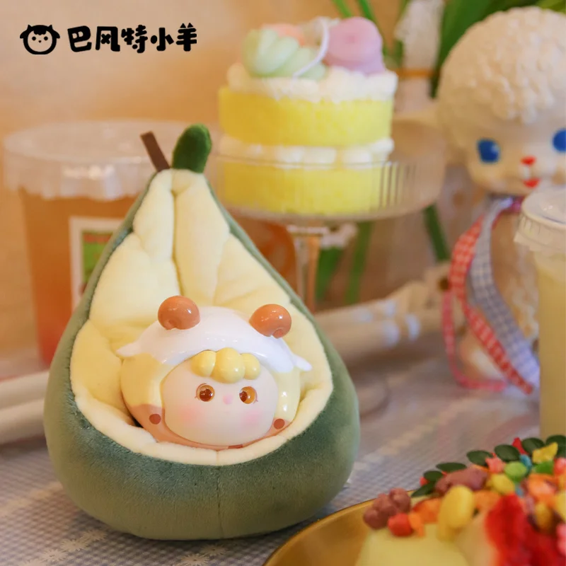 바펭테 리틀 쉽 와우오 투안지 밀크티 샵 시리즈 플러시 블라인드 박스 귀여운 소프트 컴패니언 인형 서프라이즈 미스터리 박스 선물