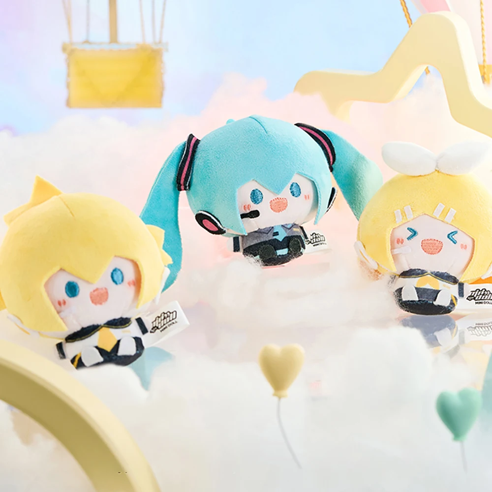 Muñeco de peluche Hatsune Miku de 8cm, Original KAITO MEIKO Megurine Luka, periféricos de Anime, mochila kawaii, colgante, regalo de cumpleaños en Stock