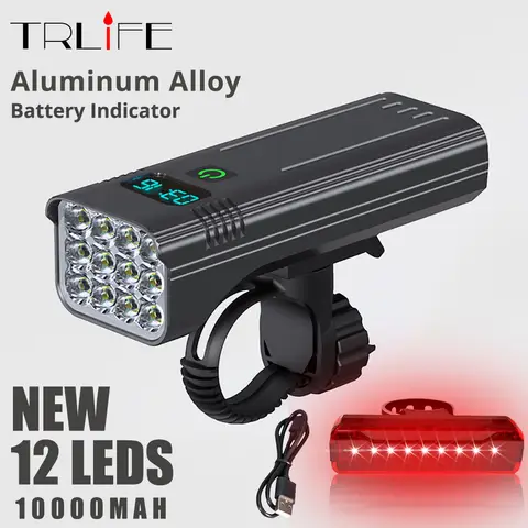 USB Rechargeable Bike Light Set 10000mAh TRLIFE