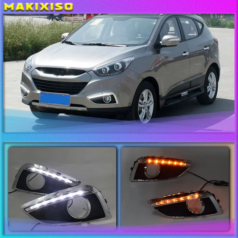 For Hyundai IX35 2010 - 2013 LED DRL Daytime Running Light Daylight Waterproof Signal lamp Car Styling Lights