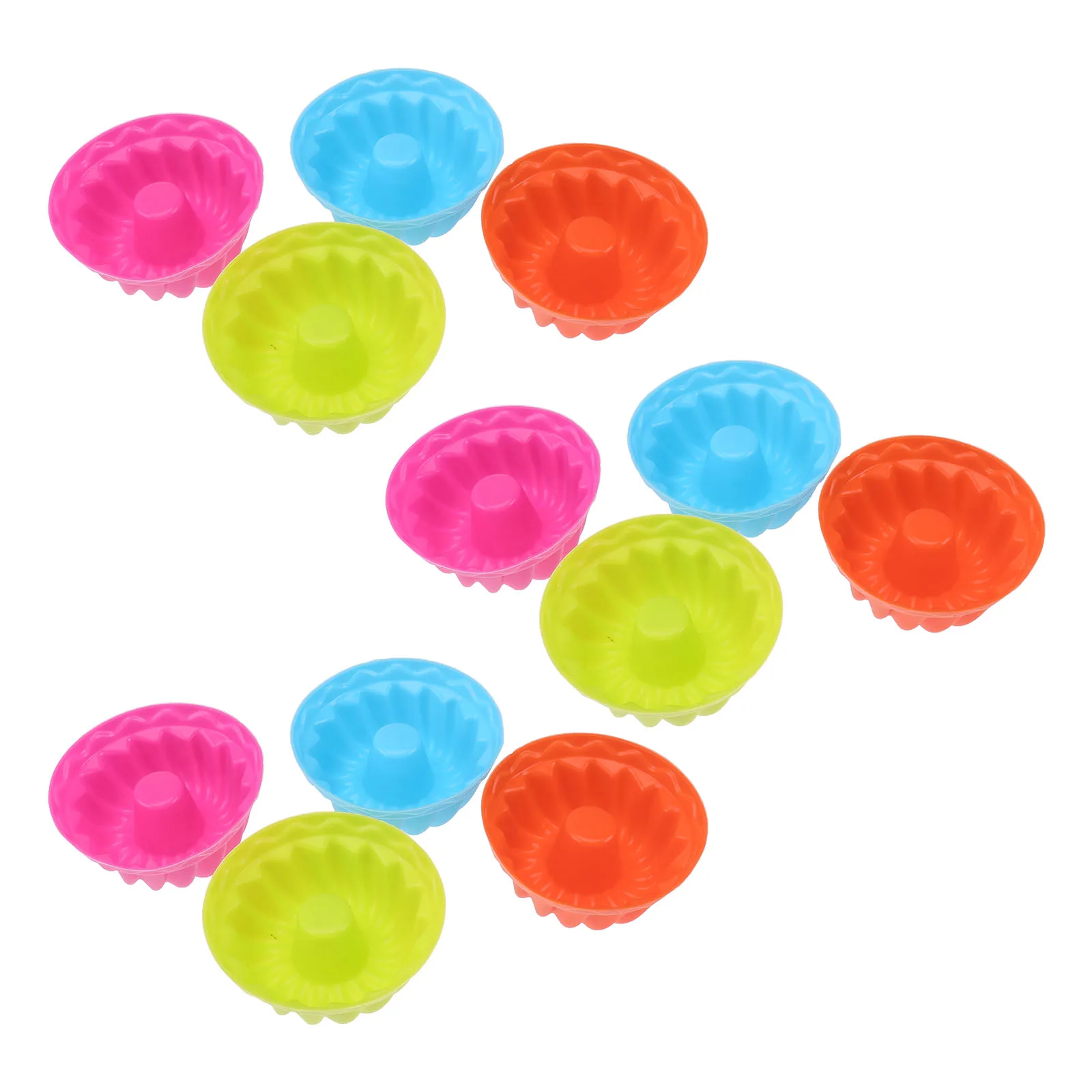

12 Pcs Silicone Cake Mold Pastry Molds Kitchen Baking Products Bake Mould Fudge