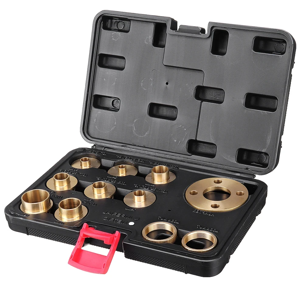 

11Pcs 10-30mm Metric Pure Copper Bushing Guides Kit Premium Template Router Guide Bush With Box Perfect for Woodworking Tools