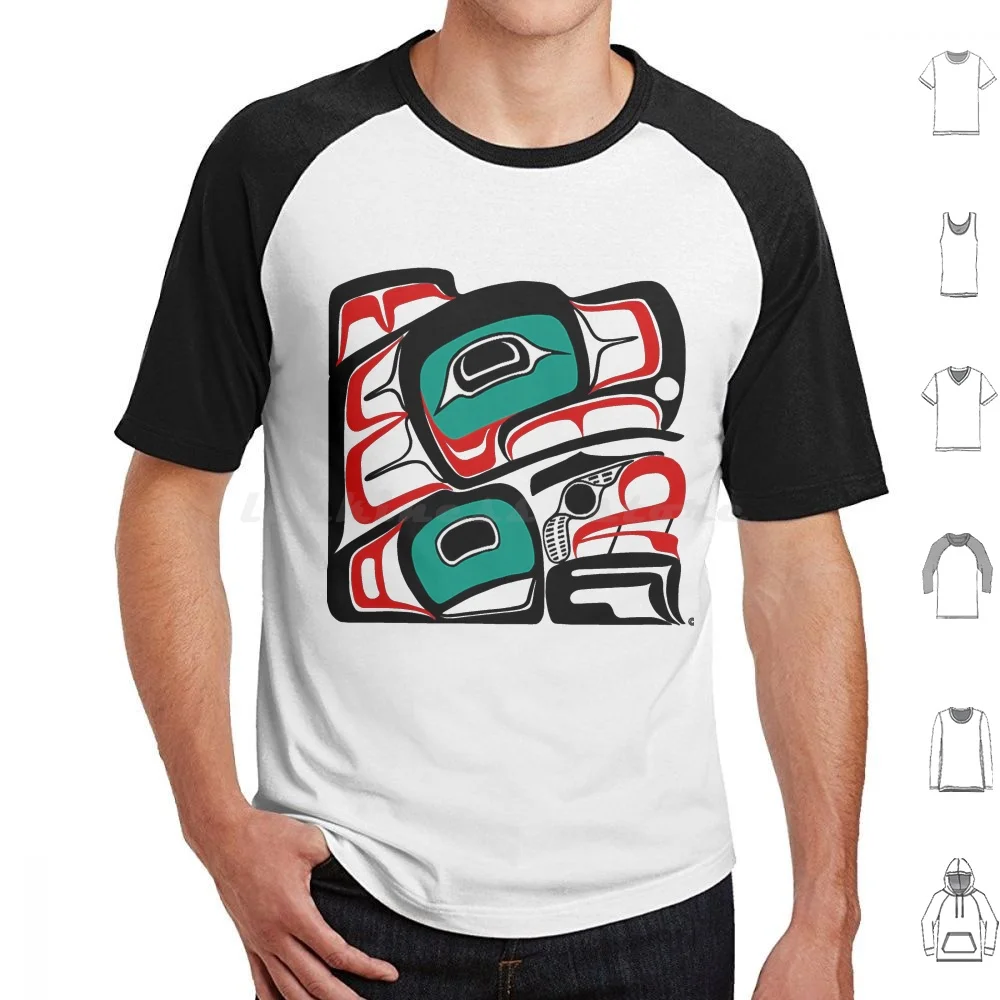 Cultural Eagle Of Northwest Coast Formline Design Artwork T Shirt Cotton Men Women DIY Print Cultural Eagle Of Northwest Coast