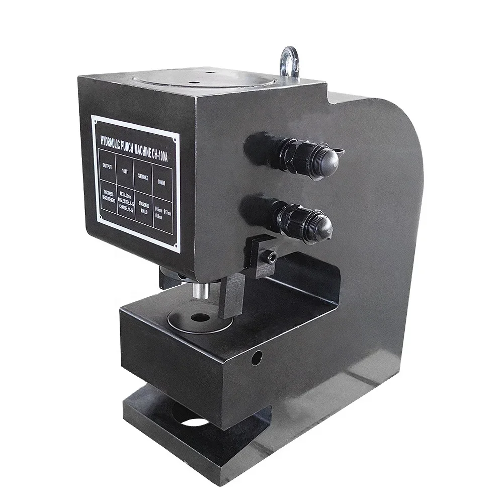 CH-100A Hydraulic Hole Punching Machine Efficient Tool For Angle Steel U Channel Metal Punching Holes 100T 20mm