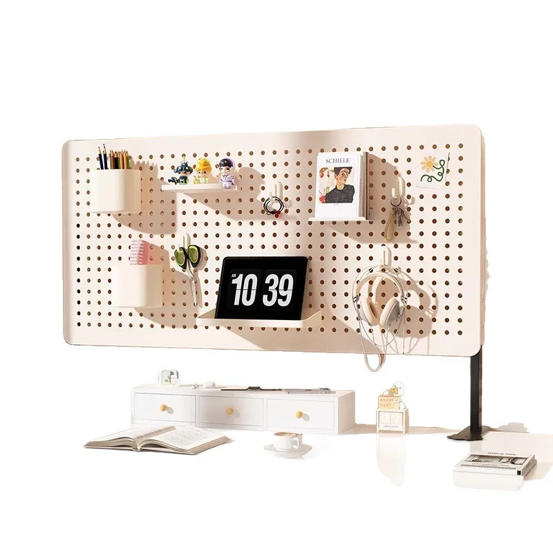 

Desktop hole board shelf No punching vertical student desk computer desk storage and sorting shelf display rack