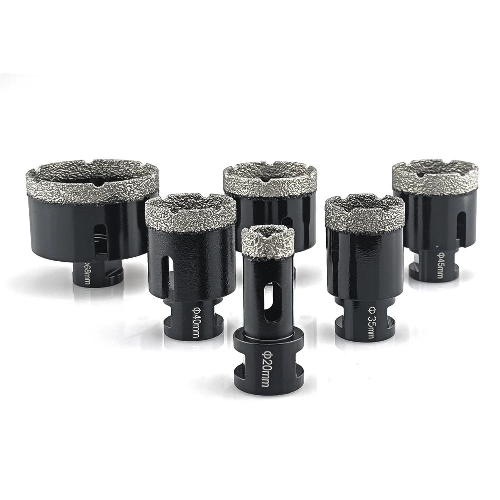 1 Pcs M14 Thread Diamond Dry Vacuum Brazed Drilling Core Bits Set porcelain tiles crowns Drill Granite Marble Hole Saw Tools