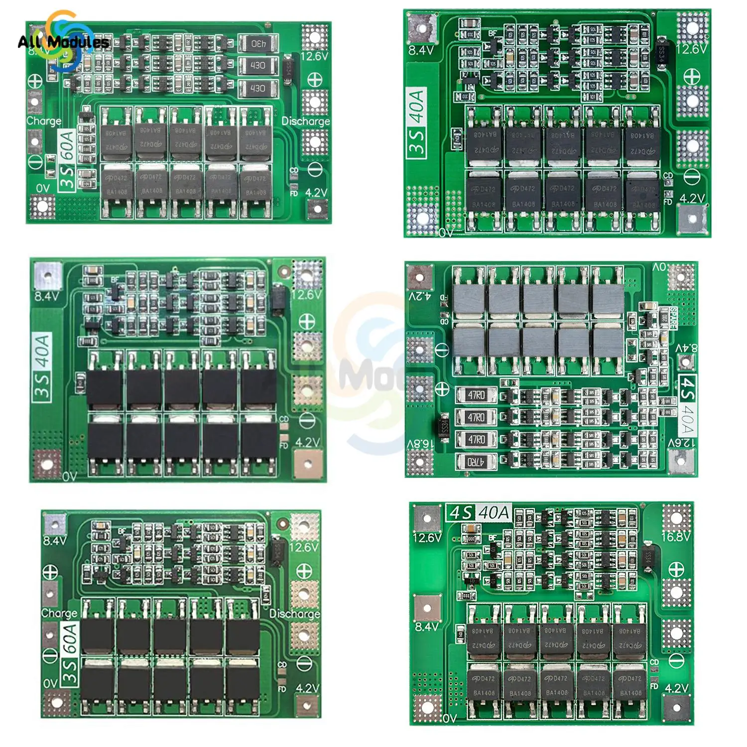 3S/4S 40A 60A ładowarka akumulatorów litowych litowo-jonowa płyta ochronna 18650 BMS dla silnik do wiertarki 11.1V 12.6V/14.8V 16.8V