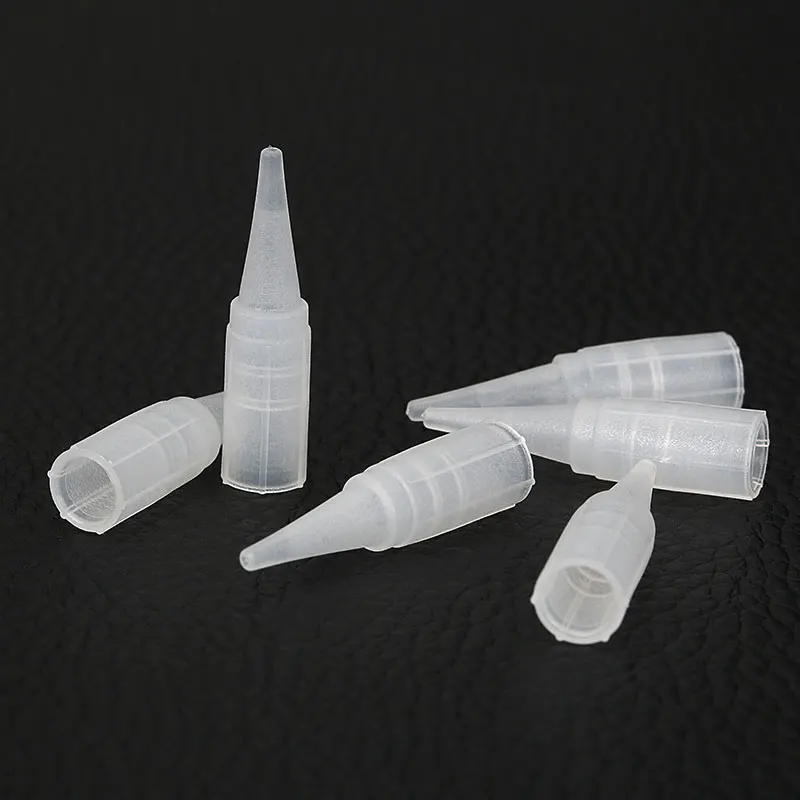 50/100 Pcs Disposable Traditional Tattoo Tips 1R 3R 5R 5F 7F For Permanent Makeup Eyebrow/Lip Tattoo Nozzle Needle Caps 0.6cm