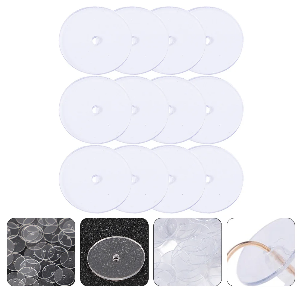 

150 Pcs Jewelry Accessories Earring Findings Backs for Droopy Ears Plastic Clear Comfortable Spacer Backings Stoppers