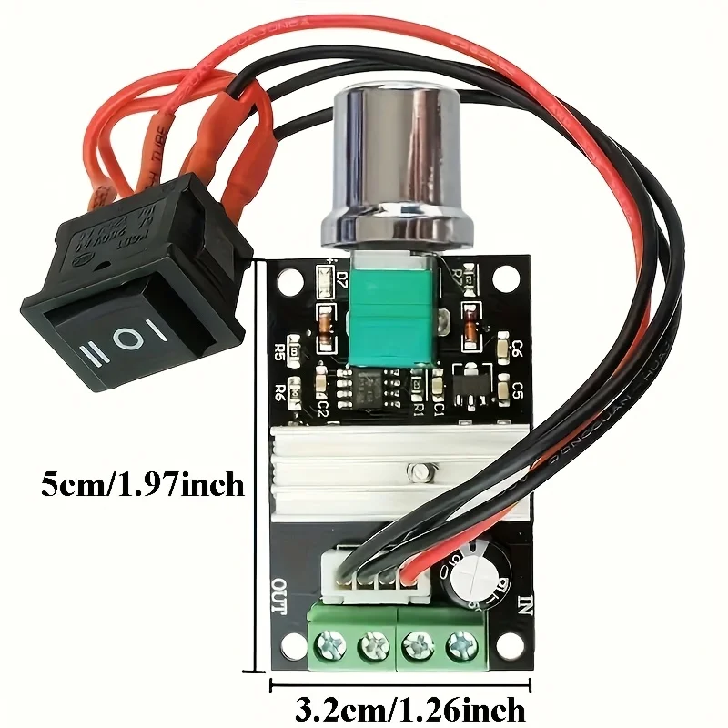 80W Motor Speed Governor PWM Speed Adjustable Reversible Switch 1203BB Motor Driver Reverse