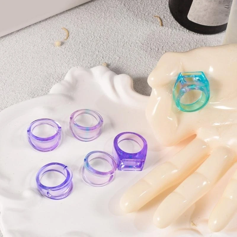 

3XUA Силиконовое кольцо ювелирные изделия изготовления плесени силиконовая смола украшения формы трех кольцевых рисунков для и