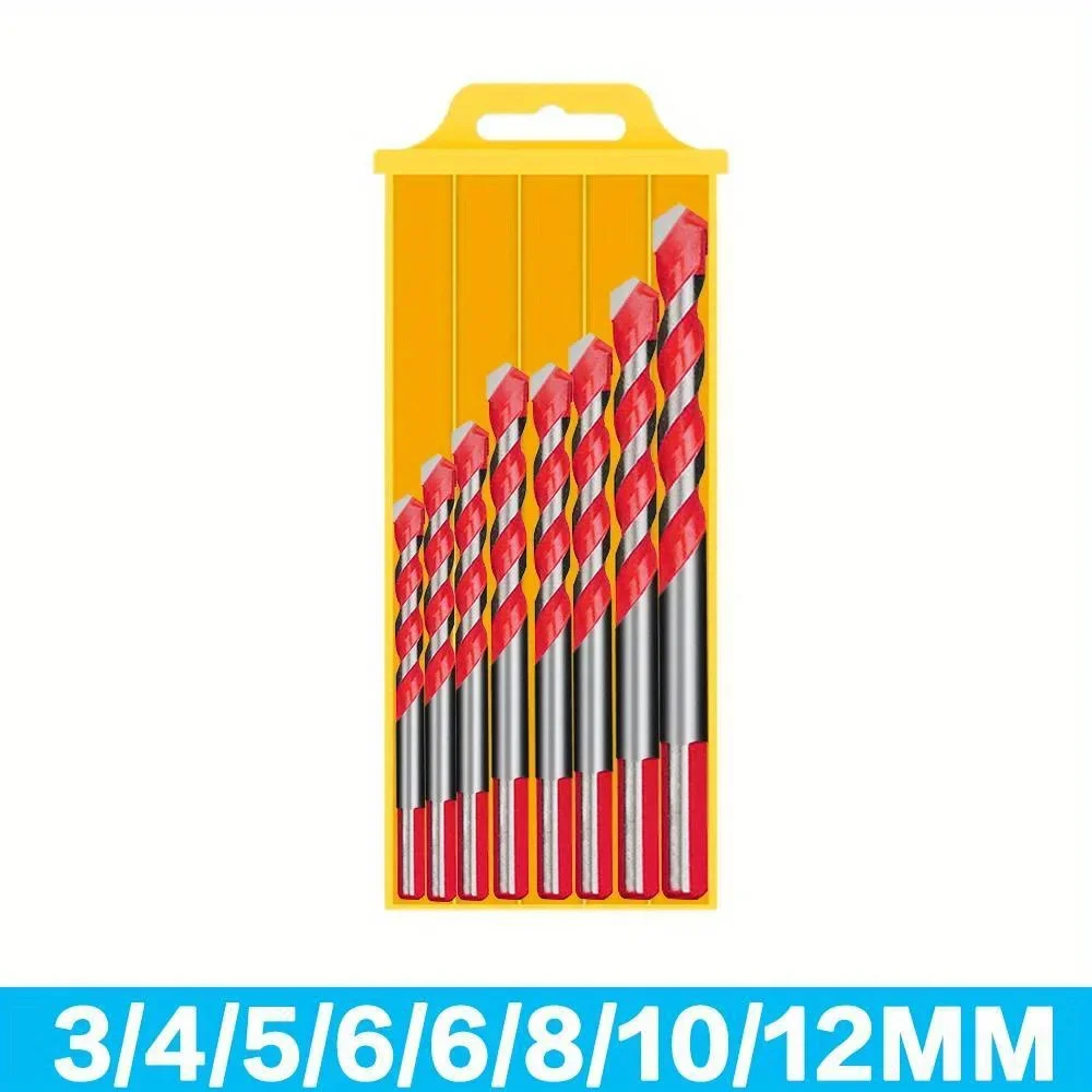3-12mm Drill Bit Multi-function Triangle Drill for Ceramic Tile, Concrete, Wall, Metal Wood Drilling Hole Cutter Glass Drill Bit