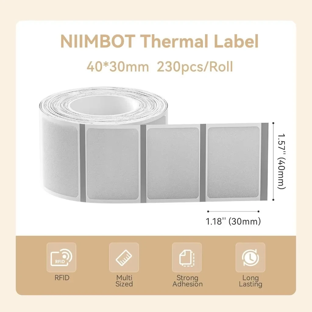 Niimbot B1 Transparent Stickers Label Printer Round/Square Portable Mini Printer Thermal Paper Labels For B21/B3S/B203 Niimbot