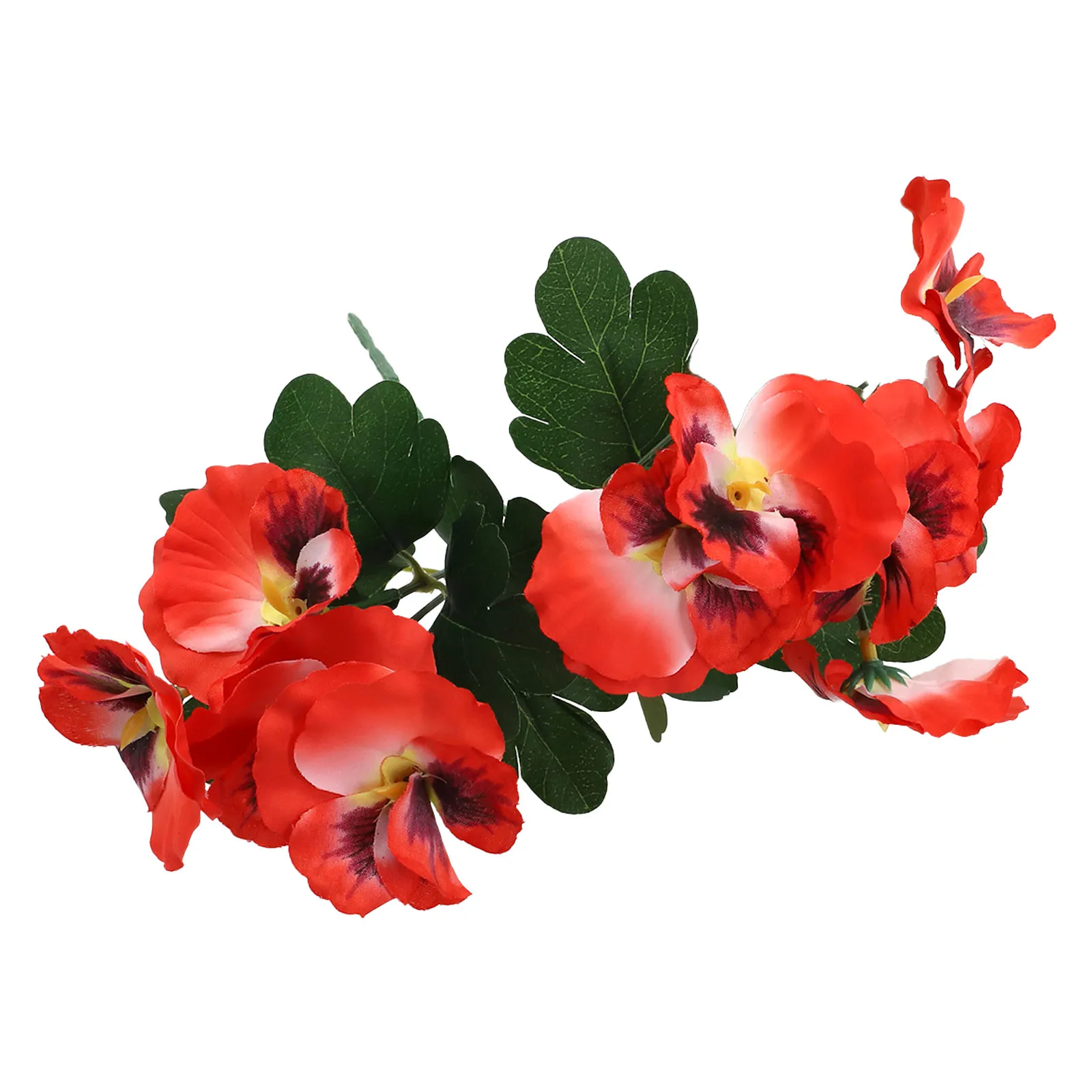 ملون لتزيين حفلات الزفاف باقة زهور صناعية بانسي مصنوعة يدويًا باللون الأحمر/البرتقالي/الأرجواني والوردي الأحمر #1