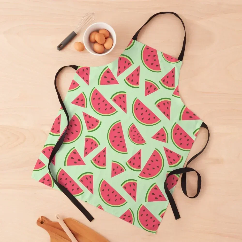 

Cute Watermelon Pattern Watermelon Apron Women's Dress Household Items christmas 2025 Customizable Woman Apron