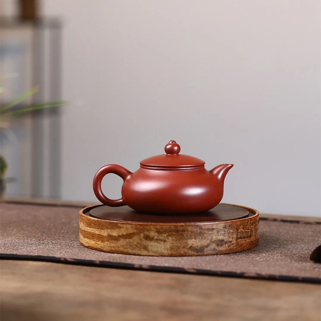 High Quality Flat Yixing Zisha Teapot Ore Dahongpao Tea Ingenious Handmade Set