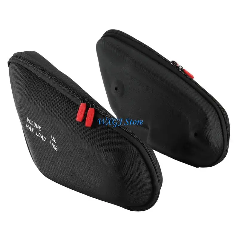 

37JE Motorcycle Tool Storage Side Bag Heavy Duty Waterproof Material Secure Fastening Reflective Edges