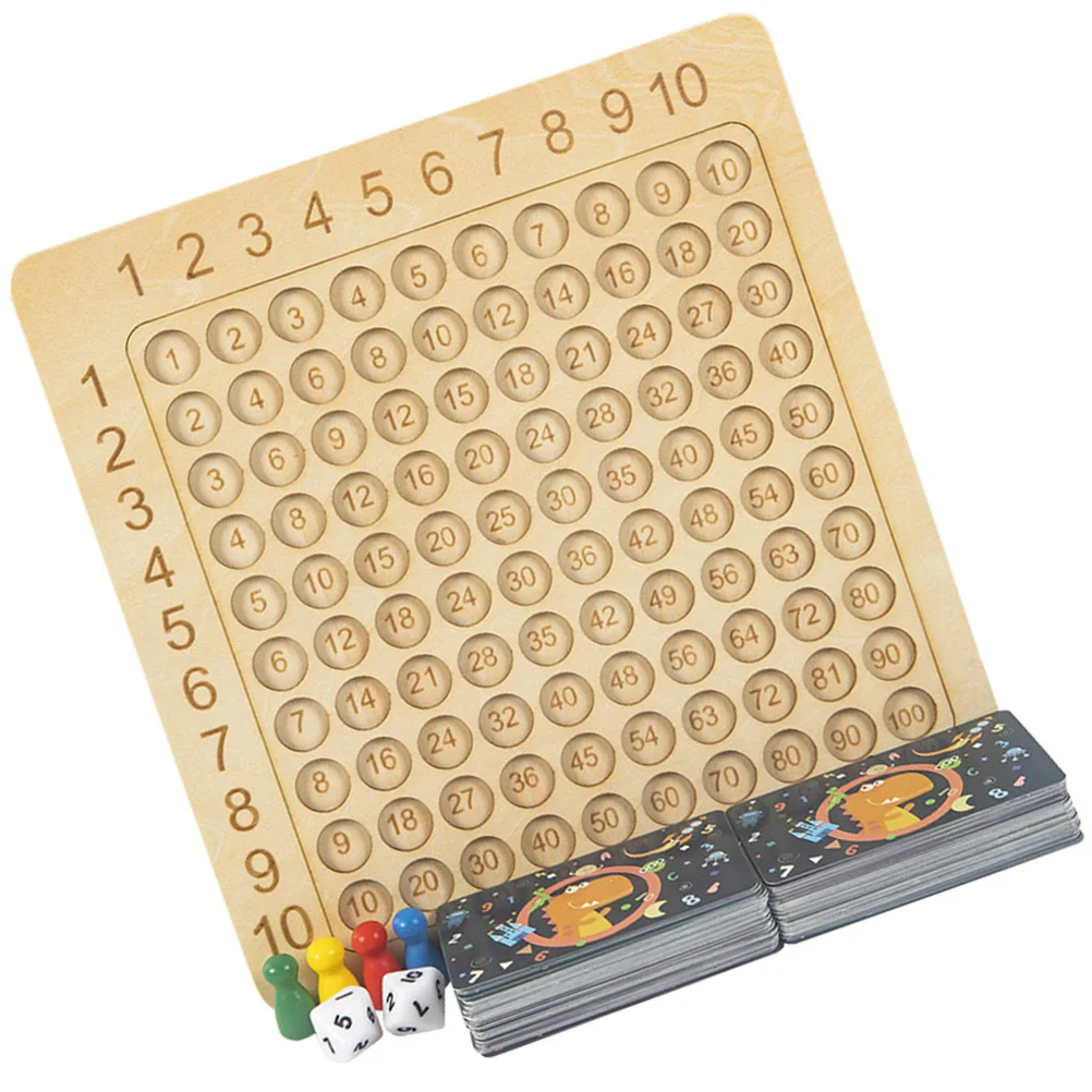 

Children's Toys Kids Multiplication Table Teaching Aids Board Game Wooden Number Math Gadget Khaki Funny Plaything