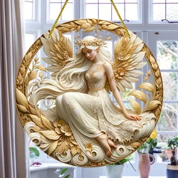Gorgeous Angel Sun Catcher-Stained Glass Style Window Hanging,Gift For Mom&Friends,Versatile Decor For Patio,Home,Porch-Wall Art