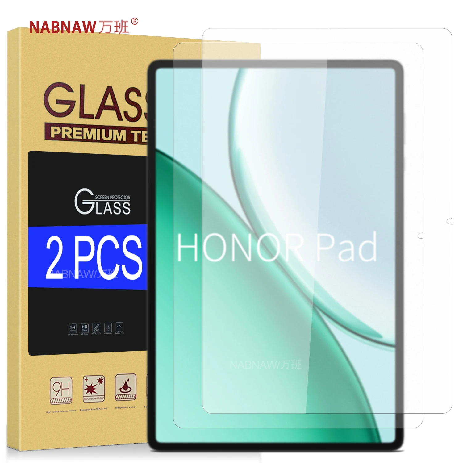 

On Honor Pad X10 Tempered Glass Screen Protector For Honor Pad X10Pro Film Pad10 Pro HD Damage-Proof Easy To Install 2-Pack