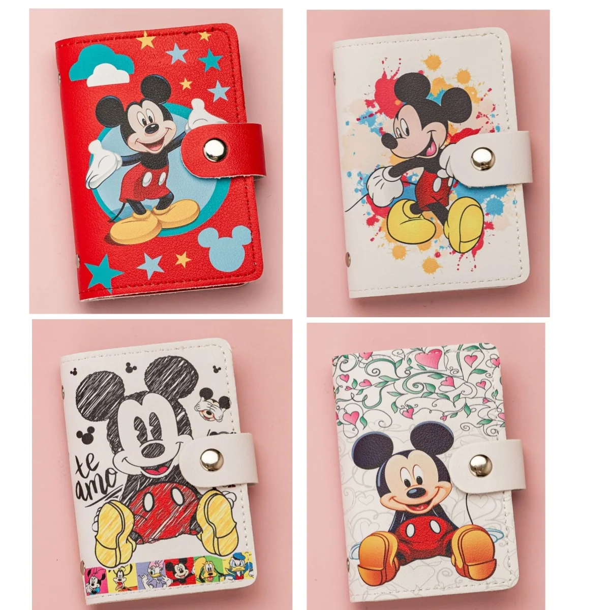 

Disney Mickey Mouse Mickey Cute card bag 22 card slots Children's student cartoon ID card and all-in-one package Purse Women's