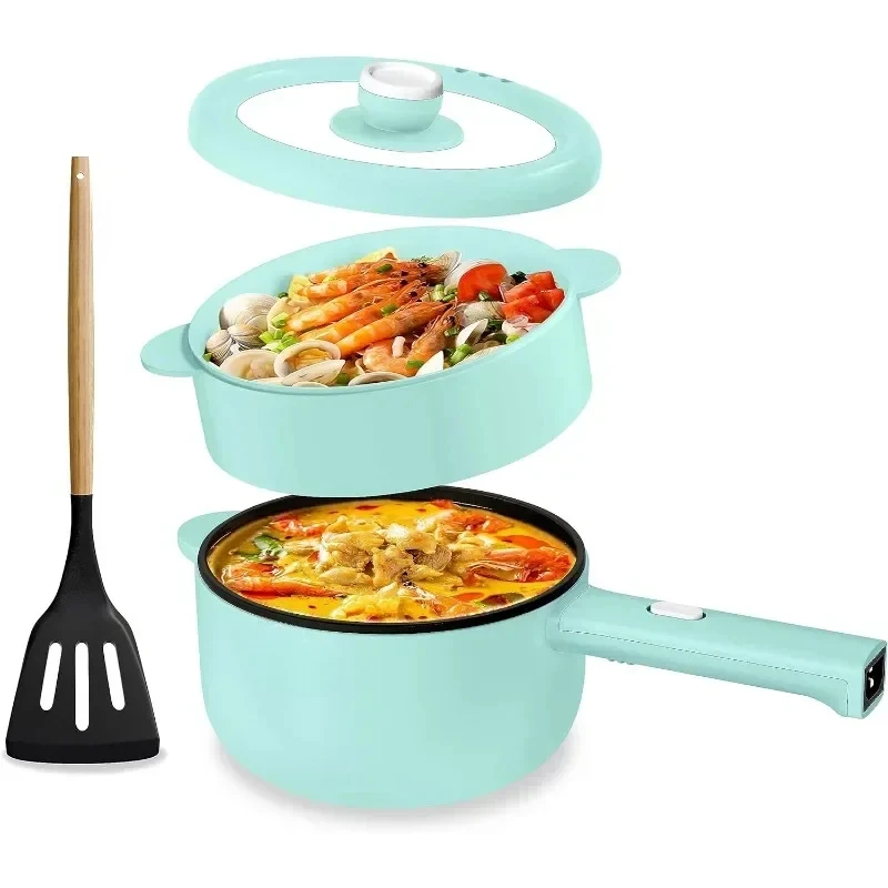 نسخة مطورة وعاء ساخن كهربائي غير لاصق ، مقلاة ، طباخ نودلز سريع ، محمول صغير مع تعديل الطاقة