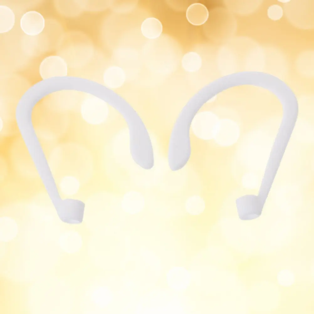

Silicone Earhooks Lightweight Comfortable Ear Hook Holders White Secure Fit Anti-Lost for Running Jogging Cycling Gym