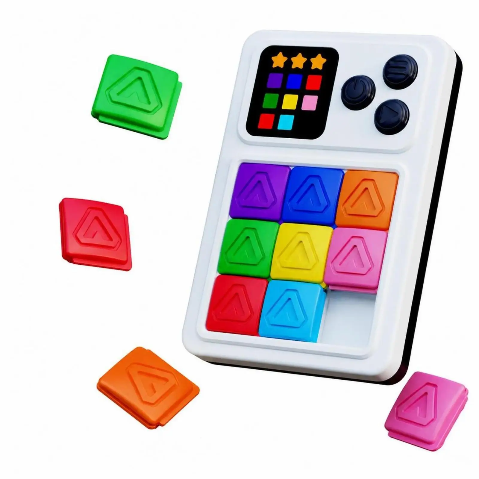 Portable Color-Sliding Reasoning Puzzle | Compact, Shape Matching Puzzle,