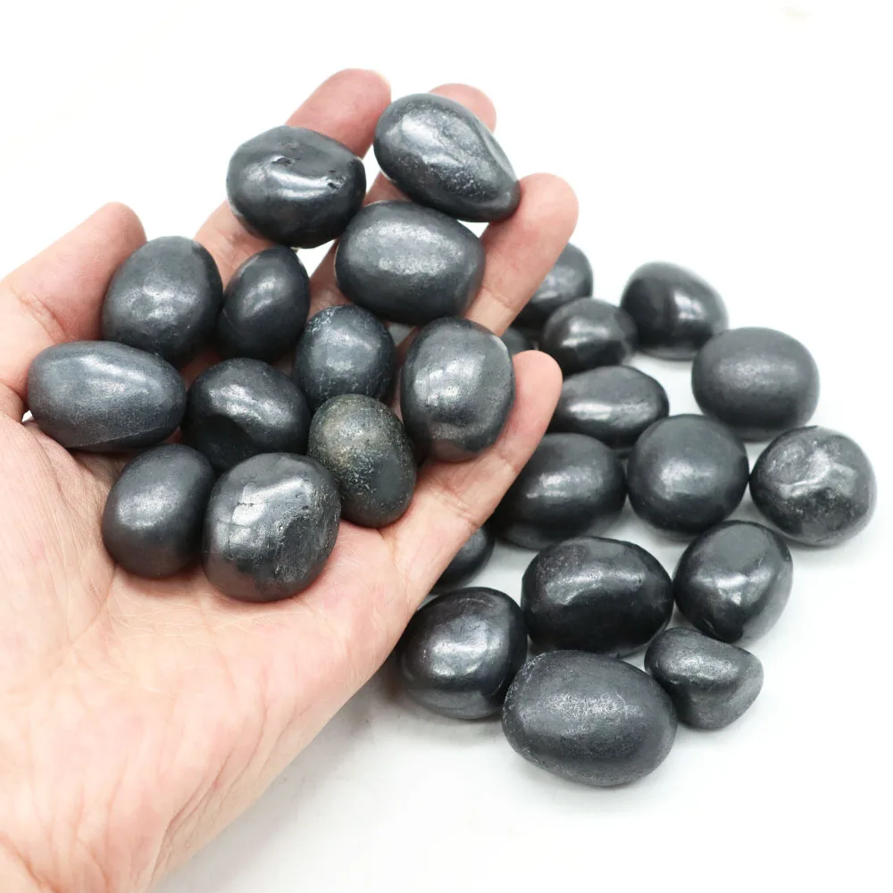 Natural Shungite Irregular Tumbled Stone Healing Crystal Quartz Aquarium Mineral Gemstone Home Decor Specimen Decoration