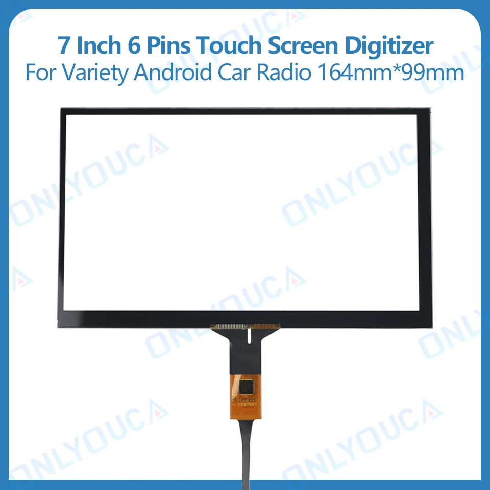 

7 inch 6 Pin Glass Touch Screen for Variety Android Car Multimedia Radio LCD Display Panle Replace Accessory