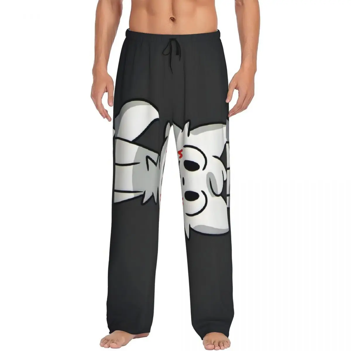 

Мужские пижамные штаны Boykisser Silly Cat на заказ, одежда для сна с милым мультяшным принтом, низ с карманами