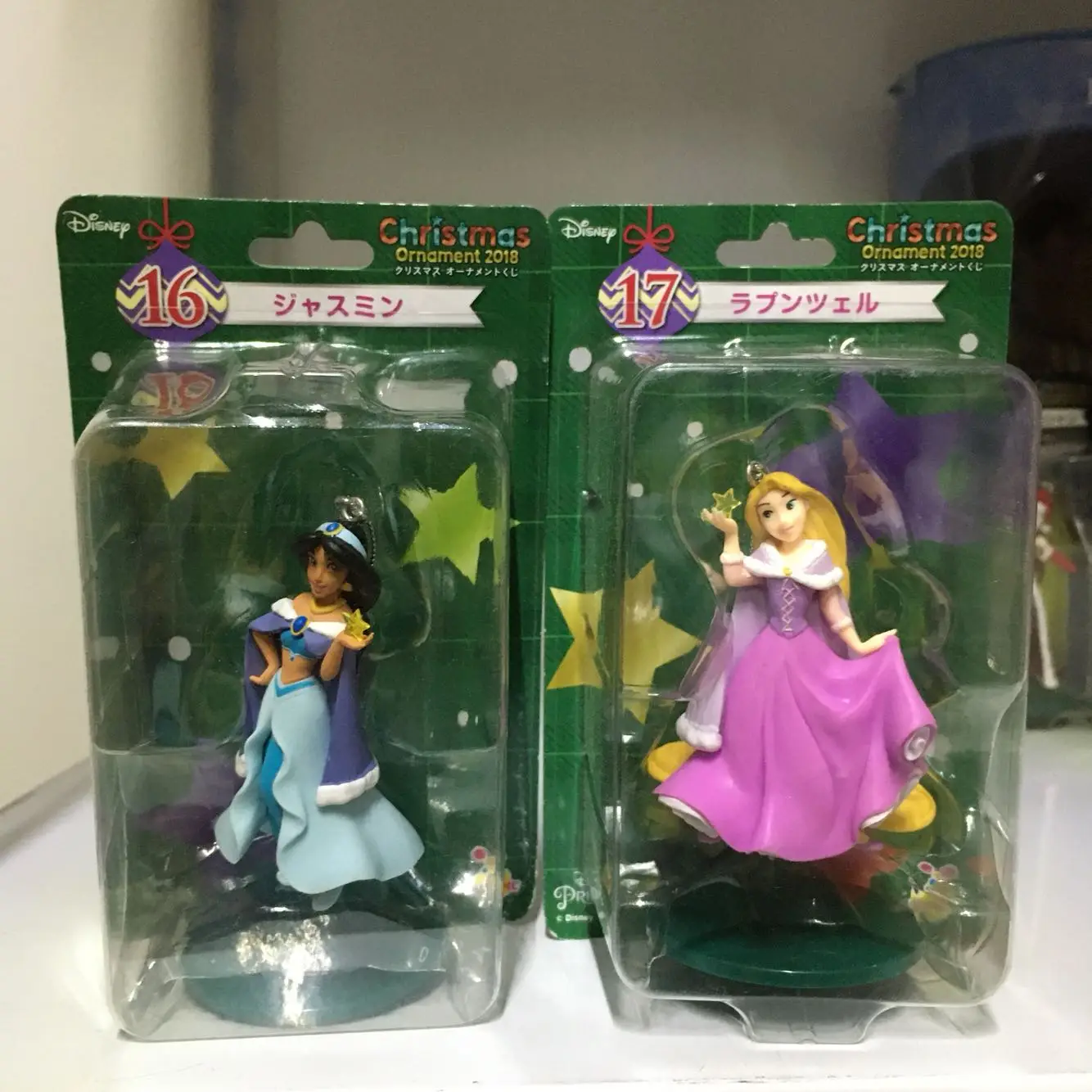 Disney Christmas Series Collect Toys Anime Figurine Model Mermaid Princess Ariel  Rapunzel  Princess Jasmine Pendant Gifts