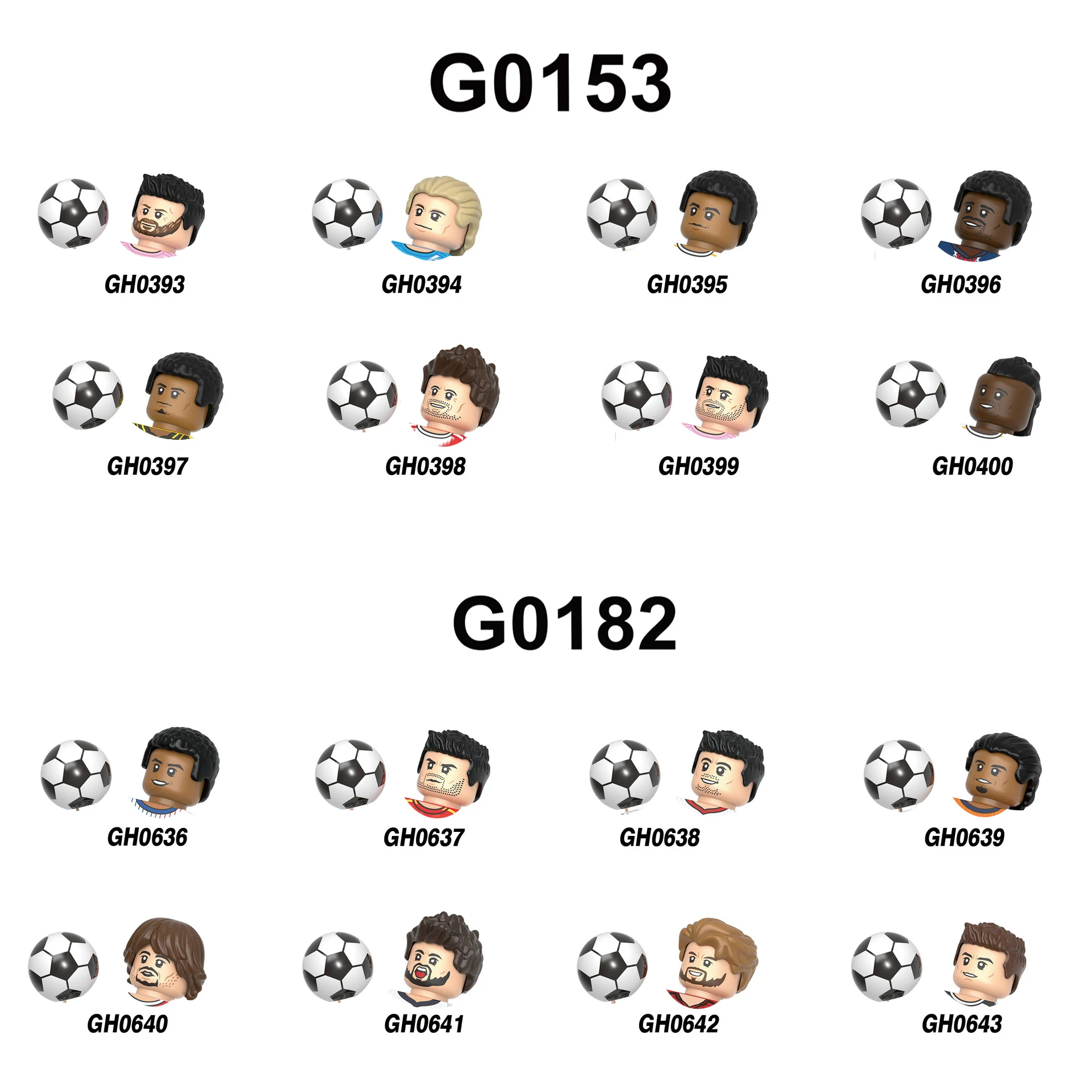 

G0153 G0182 GH0393 футболисты собрать кирпичи фигурки игрушек строительные блоки маленькие куклы подарки для детей