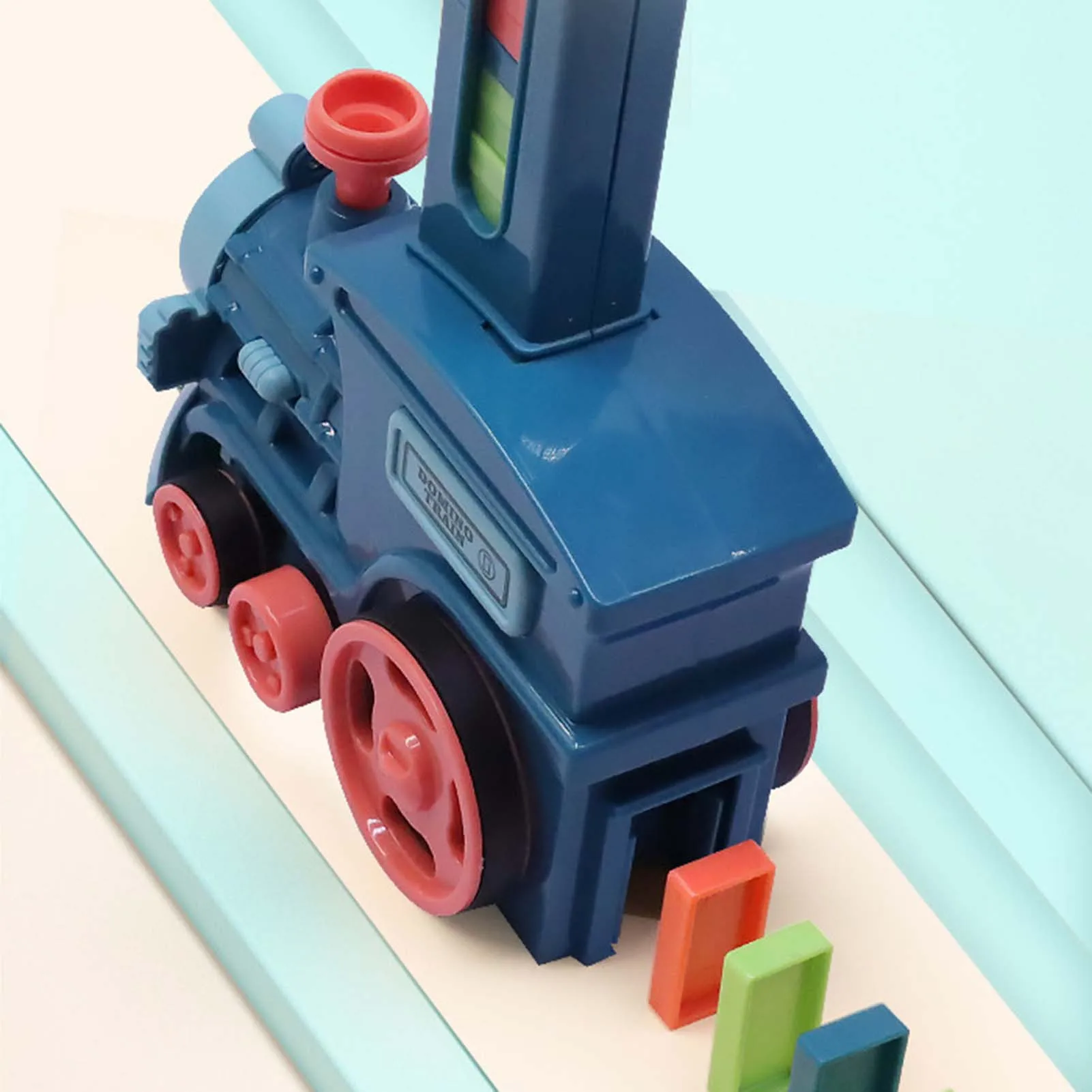 Tren de juguete colorido de colocación automática, tren de dibujos animados, bloques de construcción apilables DIY para niños, Educación Temprana