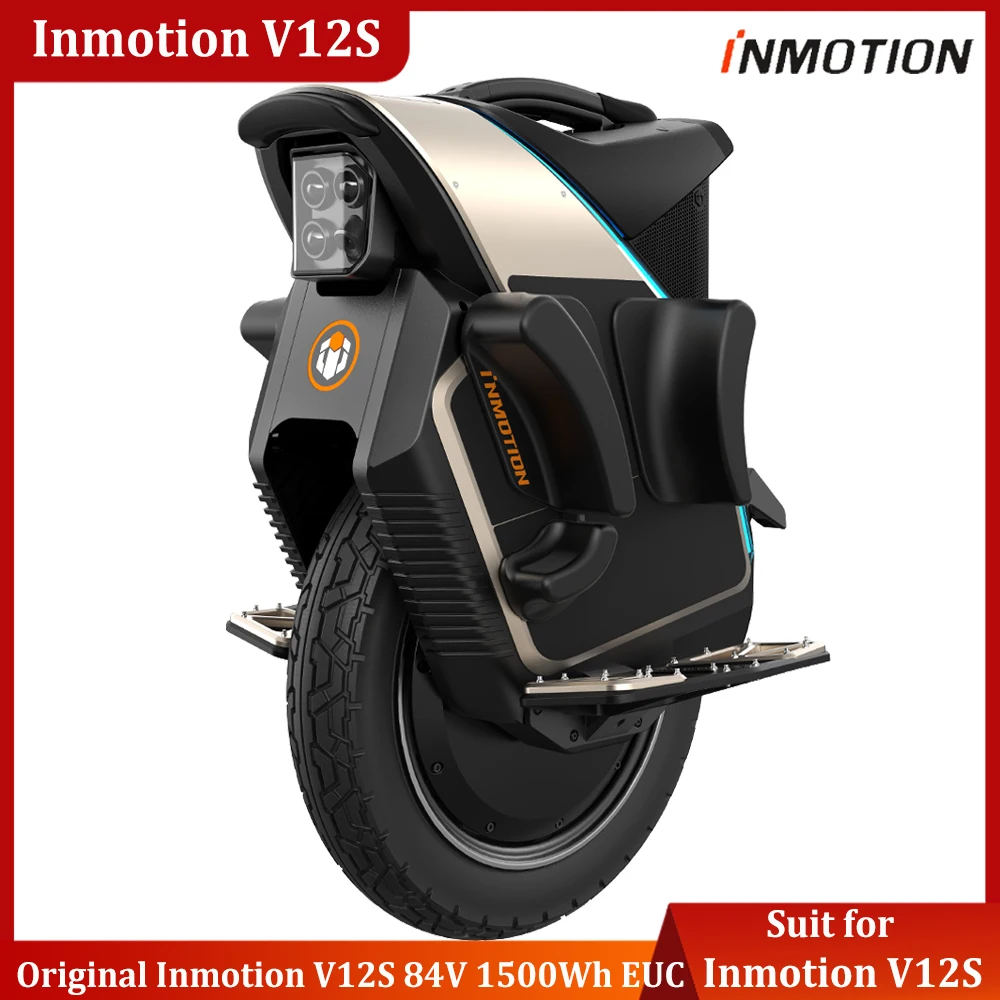 

Newest Inmotion V12S 84V 1500Wh 50S Battery 6000W Motor 3.00-12inch Tire 70km/h IP56 Inmotion V12S Electric Unicycle