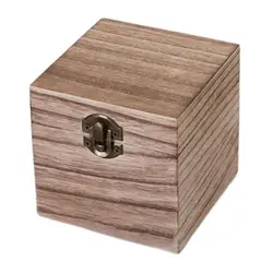 Jewelry Storage Holder Retro Style Clamshell Design Square Shaped Wooden Vintage Jewelry Storage Box