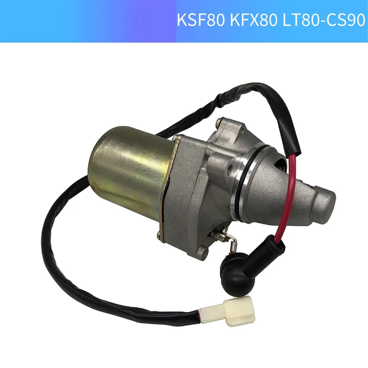 Starter Motor & Relay for Suzuki ATV LT80 Quadsport 1987-2006 Kawasaki ATV KFX80 2003-2006, 31100-40B01 31100-40B00