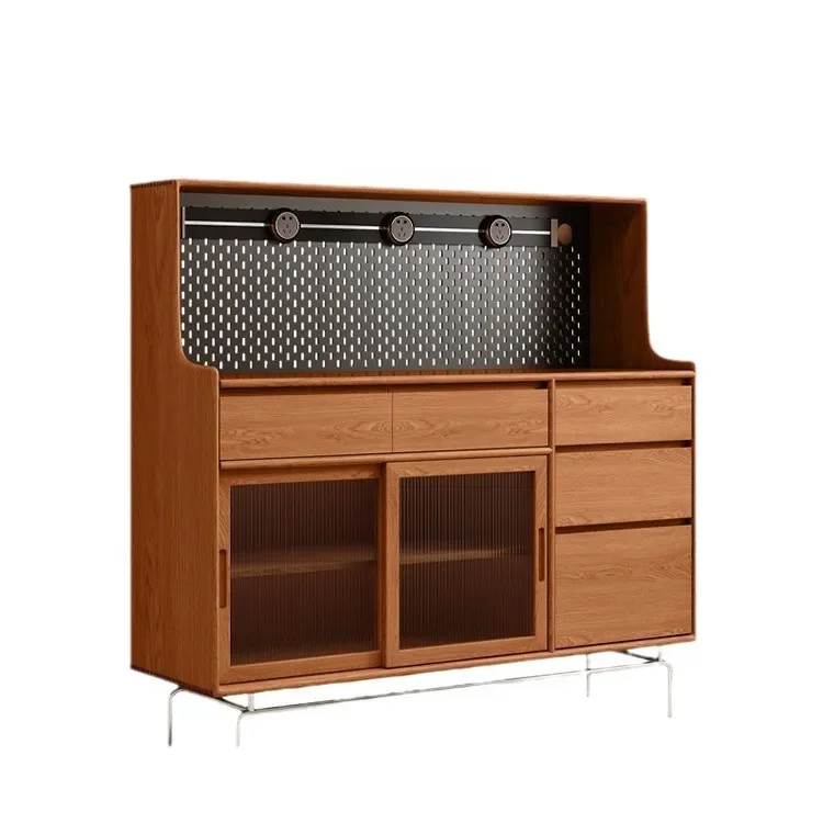 

Living room tea cabinet hole plate entrance storage cabinet, small apartment Nordic style storage wine cabinet