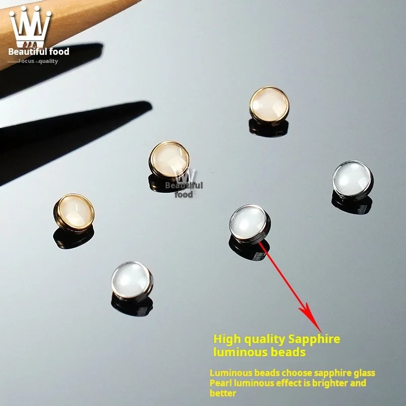 Conta luminosa de alta qualidade para rolex submariner verde preto água fantasma ouro pequeno buraco fluorescente grânulo safira moldura inserção