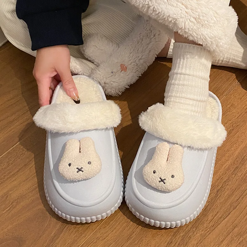 

Hot Cartoon Miffy Series Cotton Shoes Cute Creativity Autumn and Winter Keep Warm Thick-soled Cotton Shoes Gift