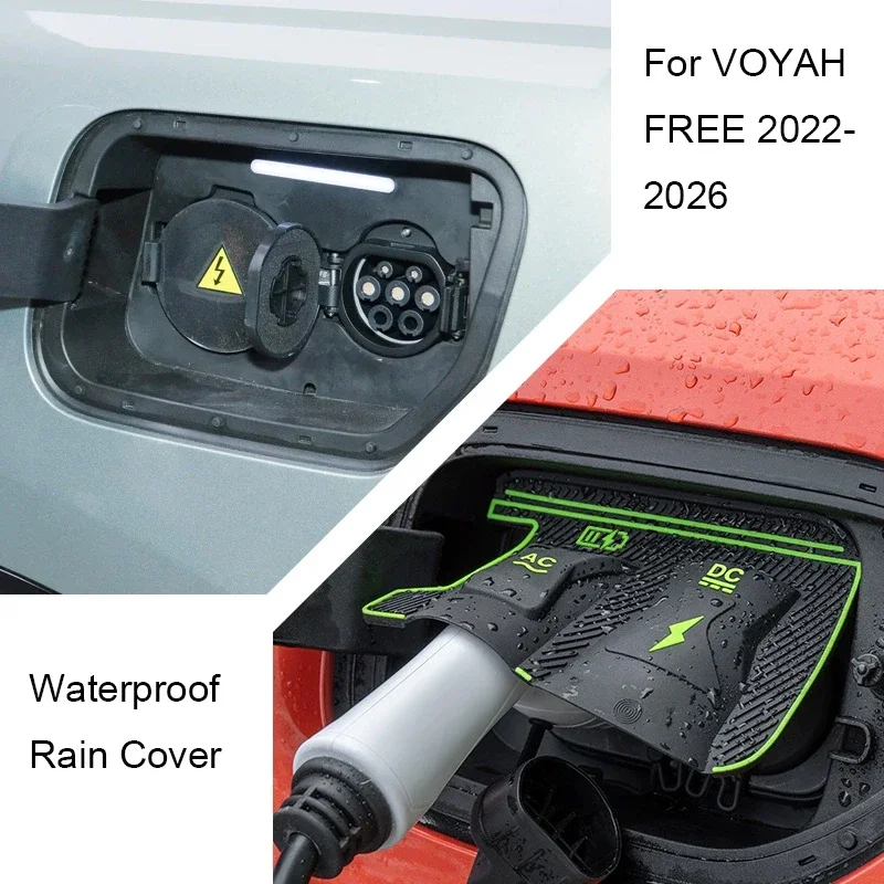 

New Energy Anti-Dust Car Charging Port Waterproof Cover For VOYAH COURAGE FREE DREAM EV PHEV Auto Gun Charge Rain Cover Accessor