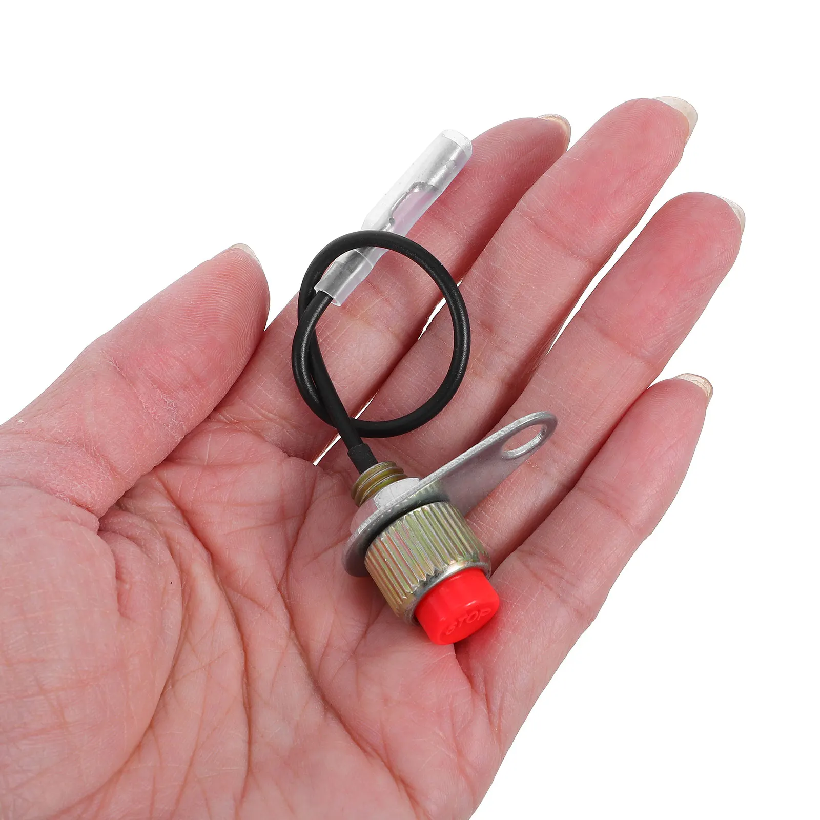 

4pcs Compact Lawn Mower Kill Switch Replacement Stop Button Protective On Off Switch Small Space-Saving Easy Install Garden Tool
